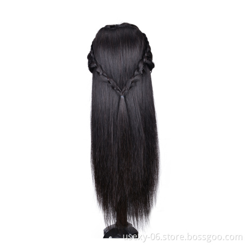 10A Grade Lace Wig Vendors Natural Human Hair Wigs Virgin Cuticle Aligned Lace Front Wig With Baby Hair
